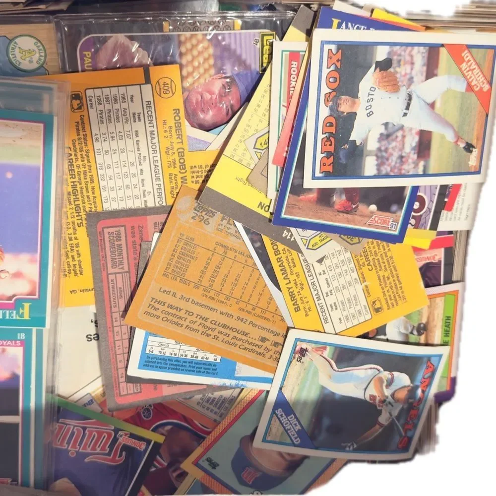 Vintage Retro Bundle Lot of 200 Trading Cards Collectible Sports Cards.